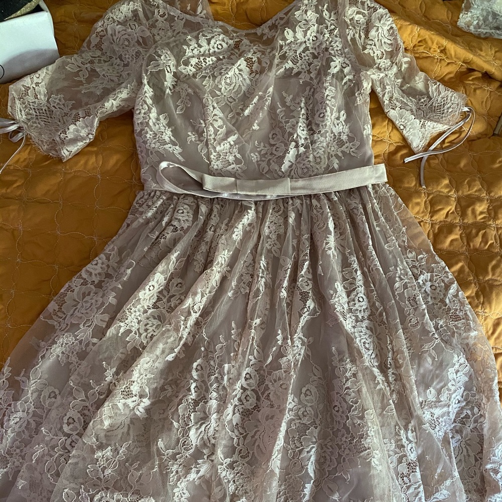 BHLDN (anthropology) lace tea dress - Picture 3 of 5